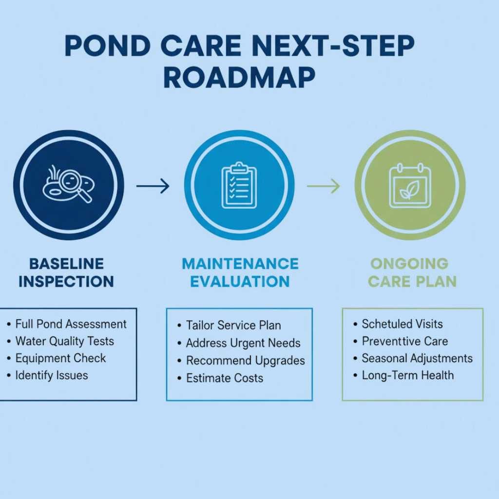 Roadmap showing baseline inspection, maintenance evaluation, and ongoing care planning