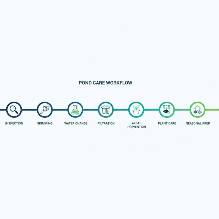 Timeline showing inspection, cleaning, filtration service, testing, and prevention steps
